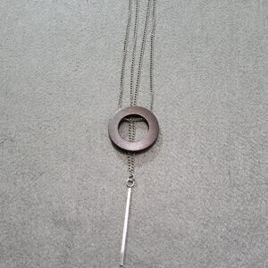 Woman's Long Layered Minimalist Necklace 24"